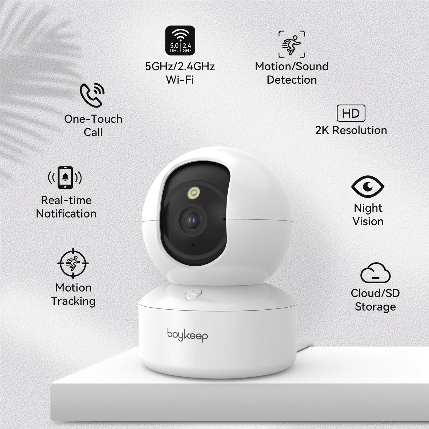 BoyKeep 3MP 5G/2.4GHz WiFi Home Security