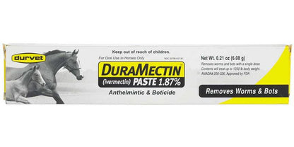 Durvet Duramectin Ivermectin Paste 1.87% Horse Dewormer – 1 Tube | Controls Worms & Bots | Broad-Spectrum Equine Parasite Treatment