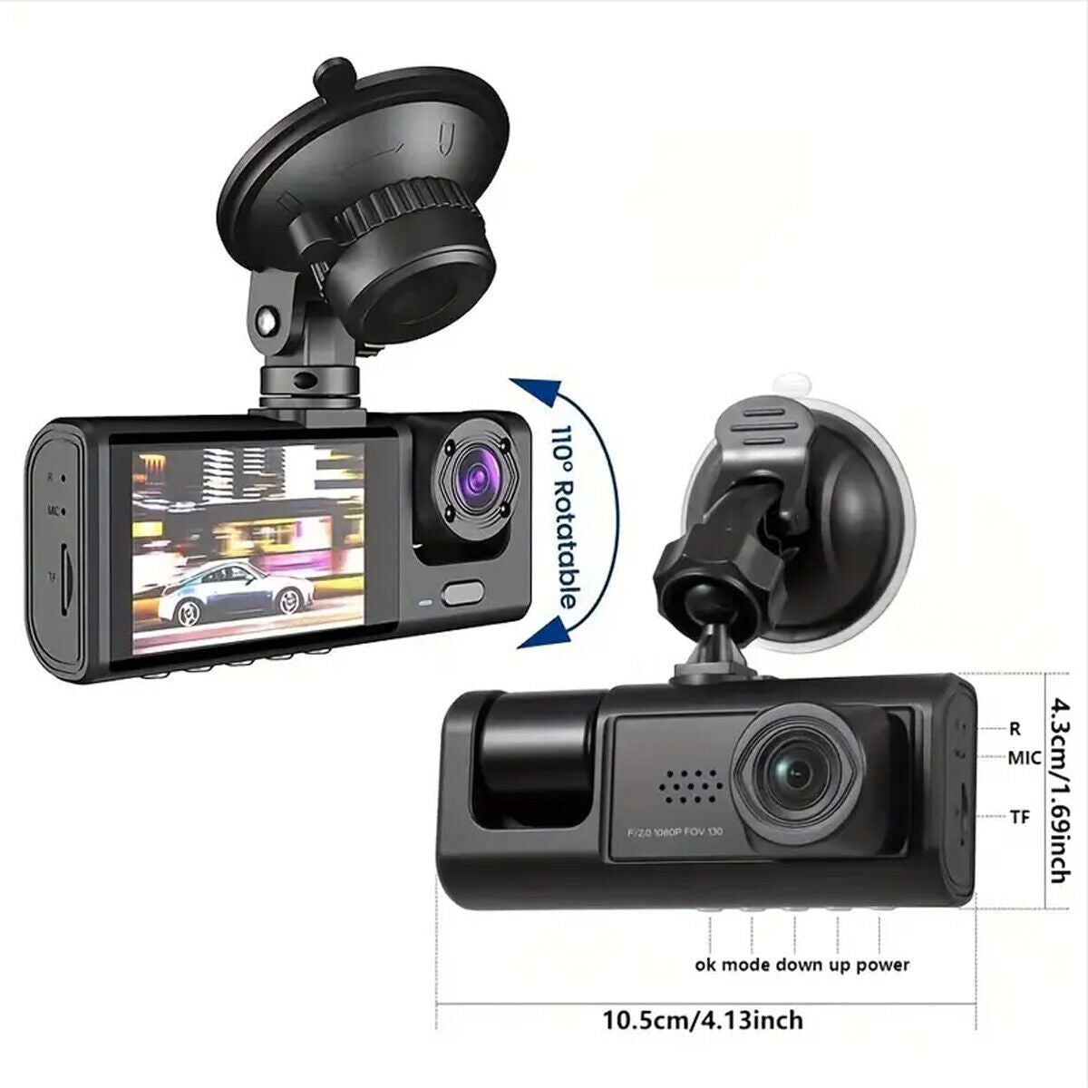 1080P Dual Lens Car Dash Cam