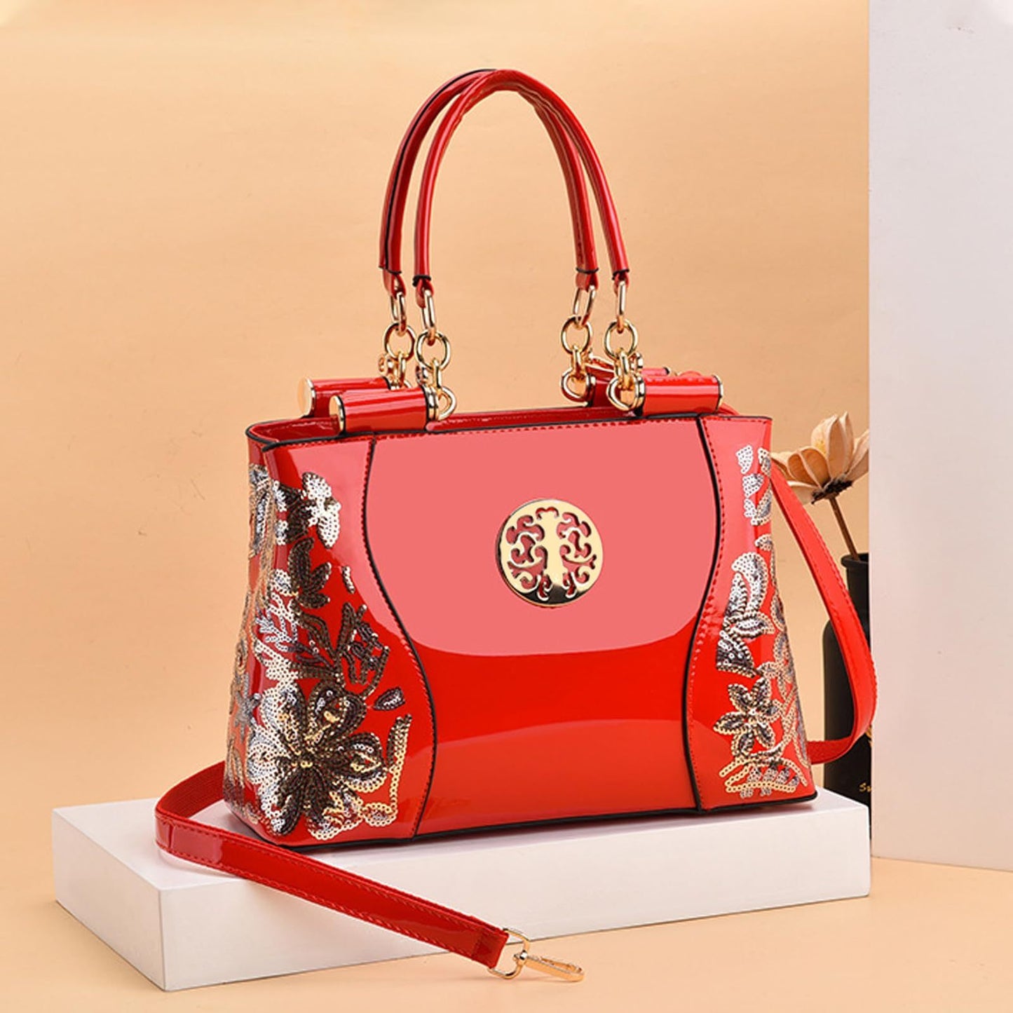 Elegant Patent Leather Handbags For Women