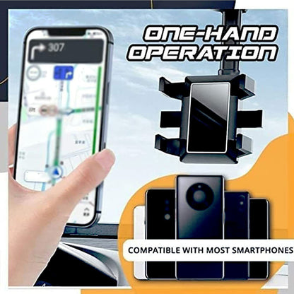 Rotatable And Retractable Car Phone Holder