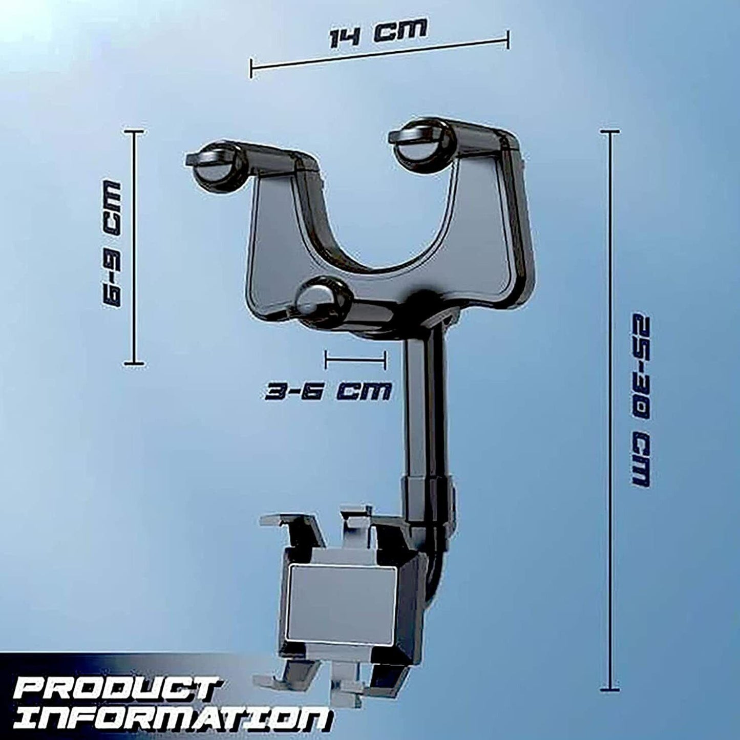 Rotatable And Retractable Car Phone Holder