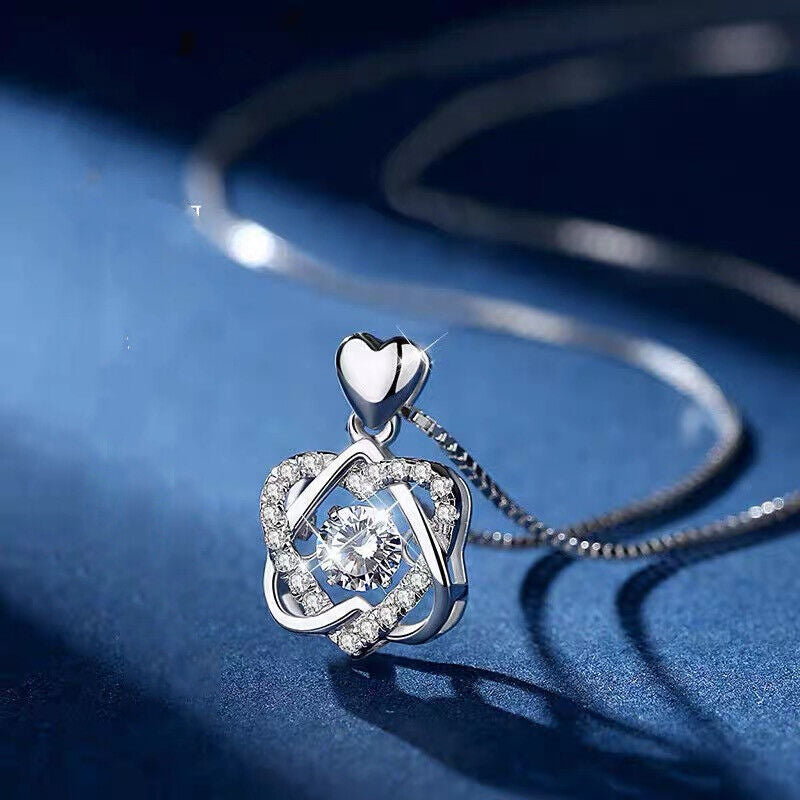 Heart Twisted Crystal Pendant 