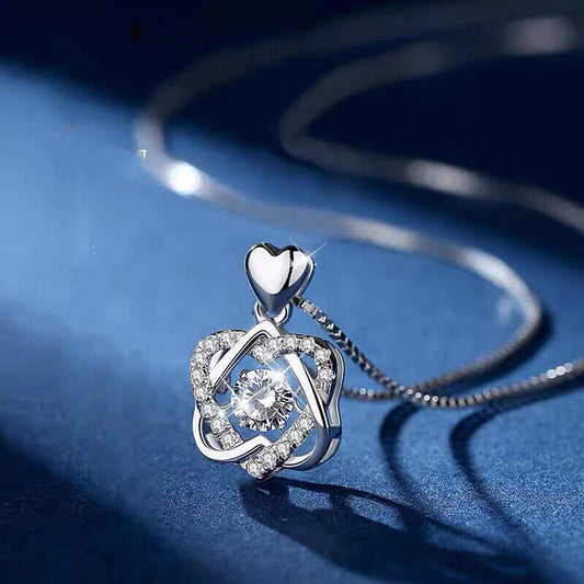 Heart Twisted Crystal Pendant 