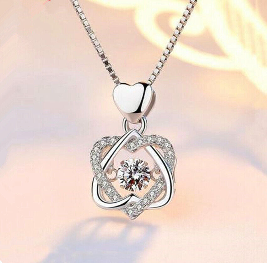 Heart Twisted Crystal Pendant 