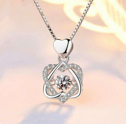 Heart Twisted Crystal Pendant 