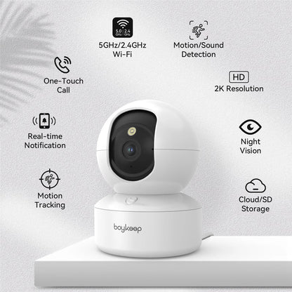 BoyKeep 3MP 5G/2.4GHz WiFi Home Security