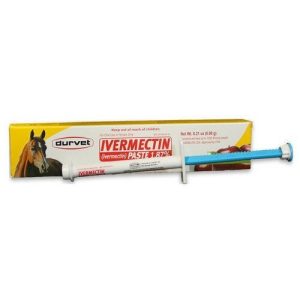 Durvet Ivermectin Paste 1.87% Apple Flavoured Horse Dewormer | Broad-Spectrum Parasite Control | Easy Oral Syringe