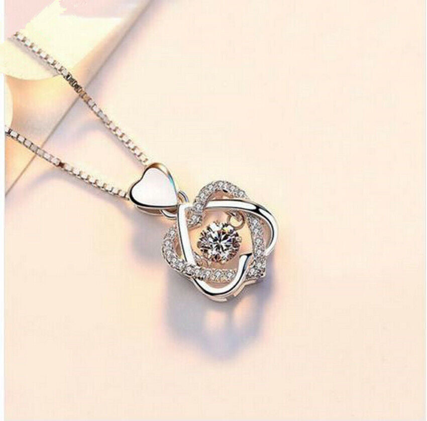Heart Twisted Crystal Pendant 