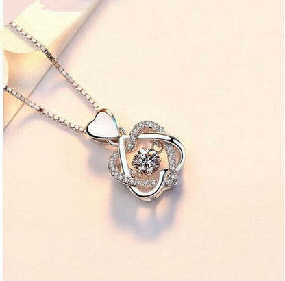 Heart Twisted Crystal Pendant 