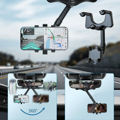 Rotatable And Retractable Car Phone Holder