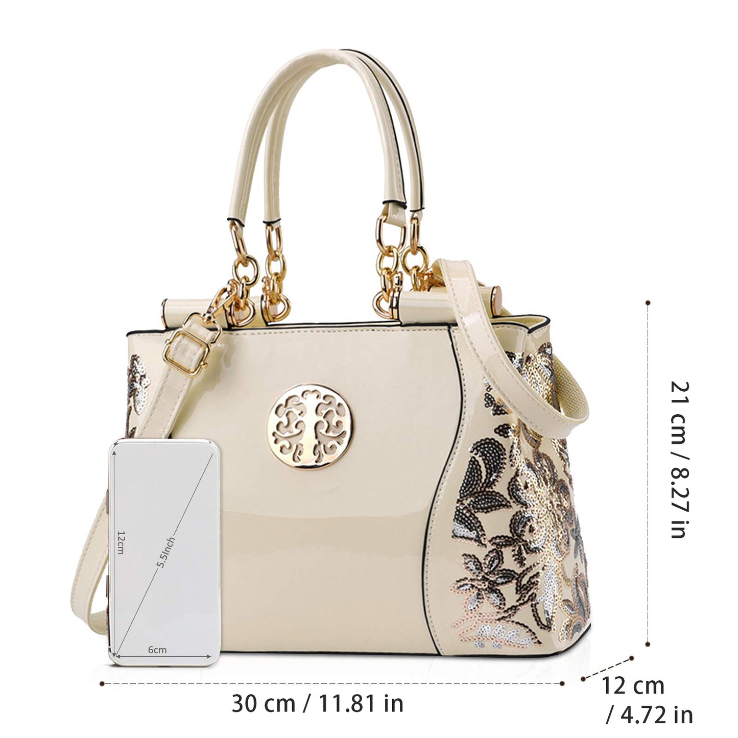 Elegant Patent Leather Handbags For Women