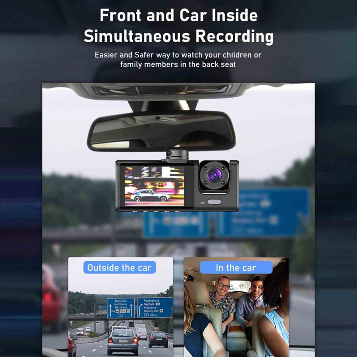 1080P Dual Lens Car Dash Cam