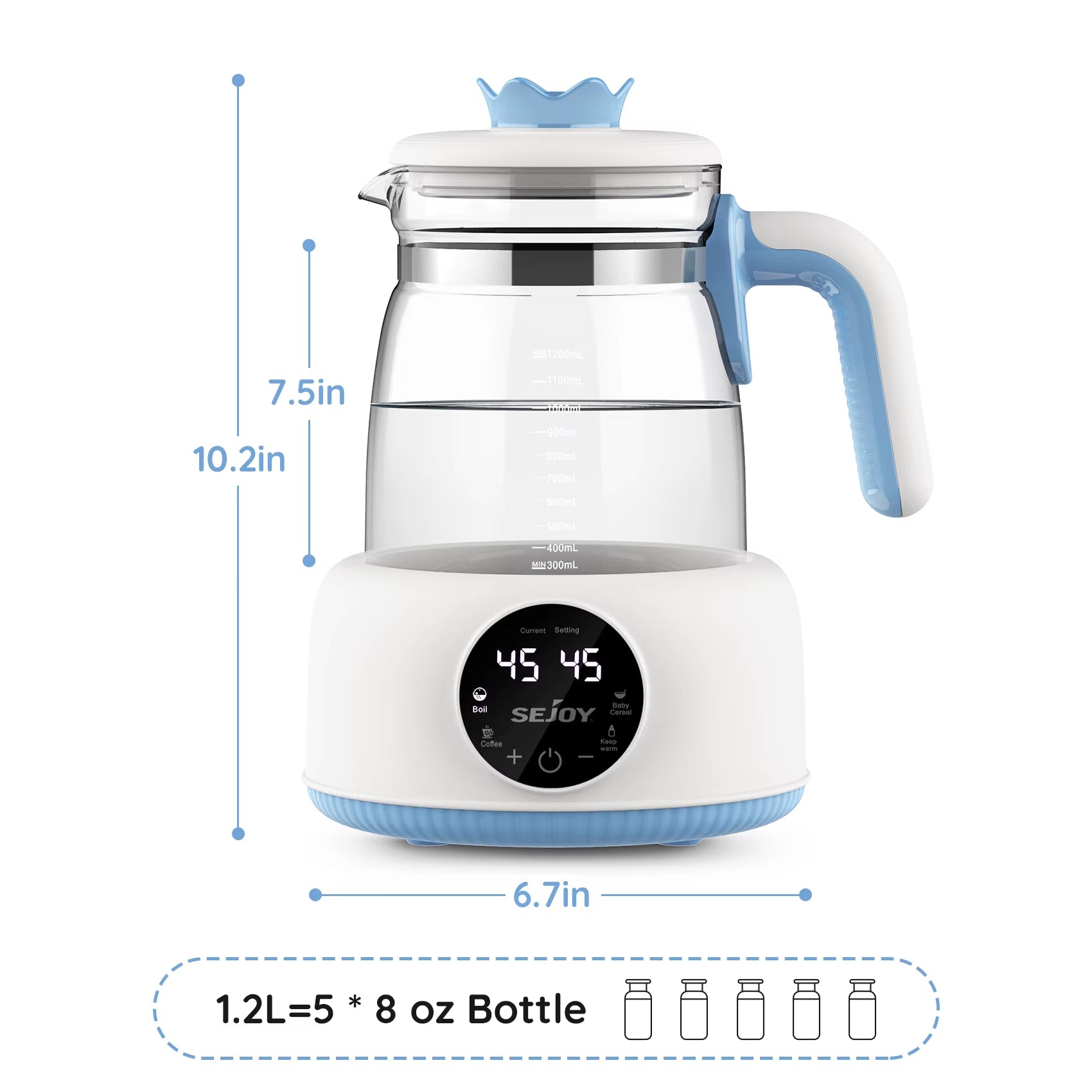 220V/110V Infant Thermostatic Milk Regulator 800W Kettle Automatic Warmer 