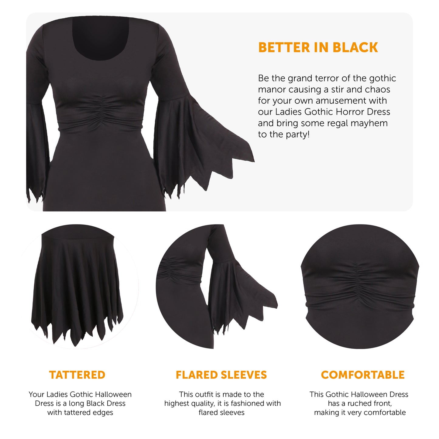 LADIES WITCH FANCY DRESS COSTUME 