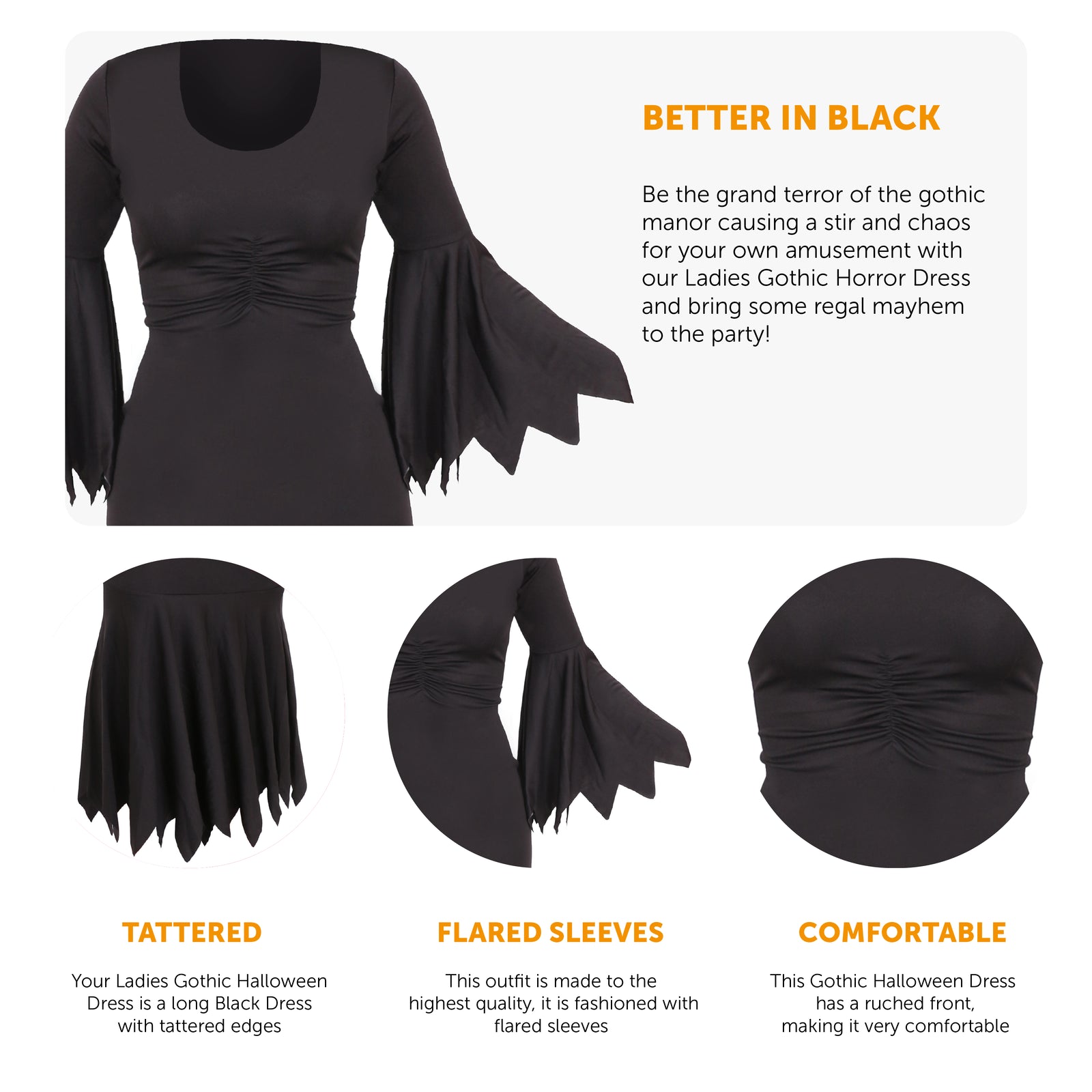 LADIES WITCH FANCY DRESS COSTUME 