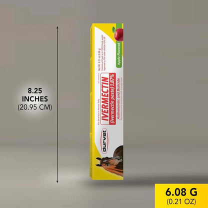 Durvet Ivermectin Paste 1.87% Apple Flavoured Horse Dewormer | Broad-Spectrum Parasite Control | Easy Oral Syringe