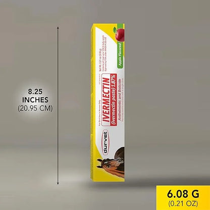 3-Pack Ivermectin Horse Paste 1.87% Apple Flavour – 6.08g Oral Dewormer for Horses | Effective Broad-Spectrum Worm Control